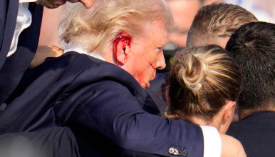 Photo of Trump shot in the ear at Pennsylvania rally; campaign says he’s fine; shooter killed